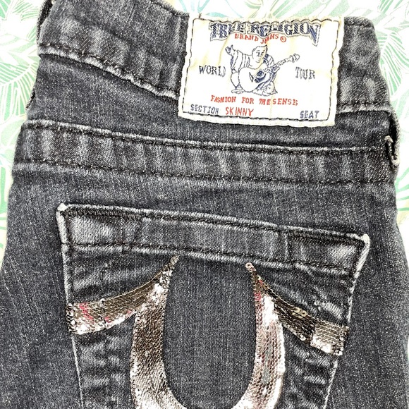 True Religion Sequin Skinny Jeans - Picture 2 of 16